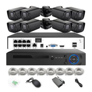 Customized 8 Channels Outdoor Face Detection H.265 4K 8MP Wired POE IP Network