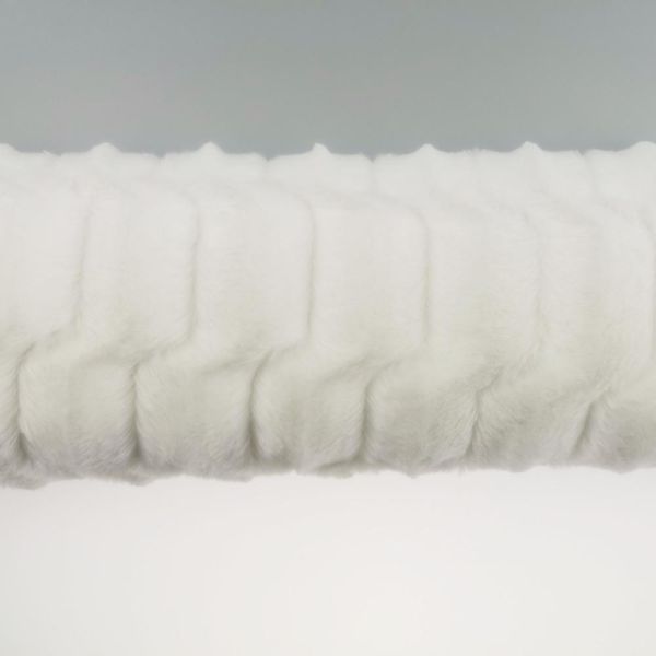 Quality Tricot Knitted Brushed White PV Plush Fabric for Quilts and Pillows Knitted Type Tricot wholesale
