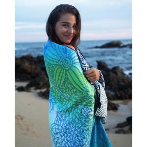 Lightweight Sand Proof Beach Towel Private Label Custom Print