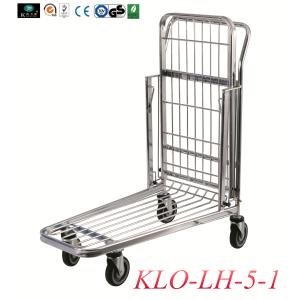 Warehouse cargo Trolleys With foldable middle platform in zinc powder
