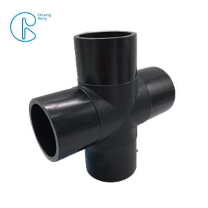 63-355mm Hdpe Fusion Fittings , Hdpe Cross With 4 Way Connection Holes