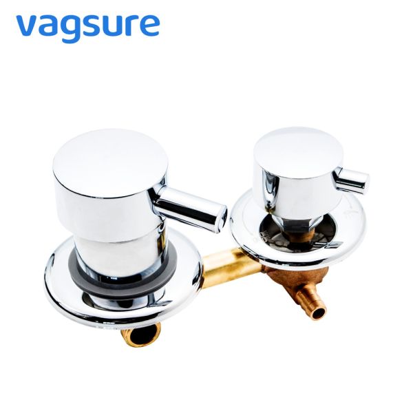 Brass Material Shower Mixer Valve , Hot Cold Mixing Valve With 2 / 3 / 4 / 5