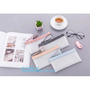 clear vinyl TPU pencil case bag with zipper for boys girls, Creative contracted