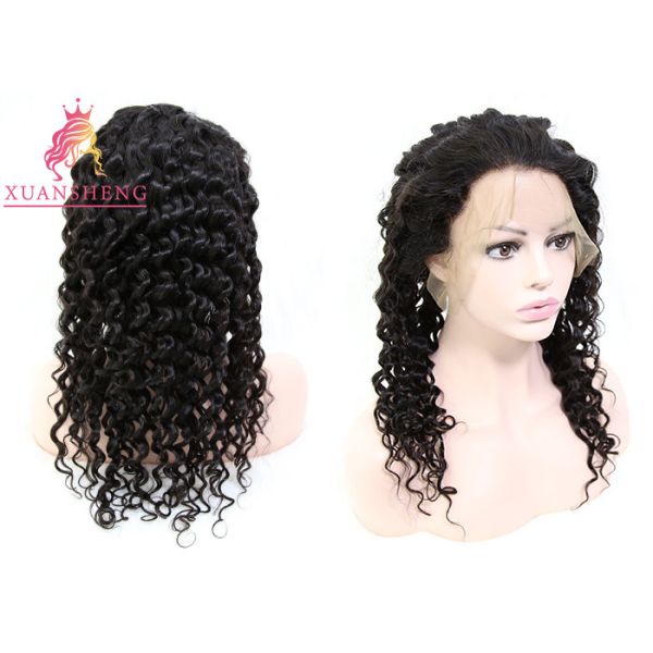 Quality Virgin Brazilian Unprocessed Deep Wave Hair Full Swiss Lace Human Wigs wholesale