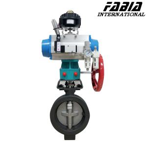 Carbon Steel Pneumatic Clamp Butterfly Valve Enhanced Seal Performance For Pulp