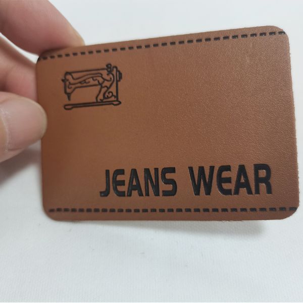 Quality Durable Embossed Leather Patches - 3-8cm Custom Size for Jackets/School Uniforms wholesale