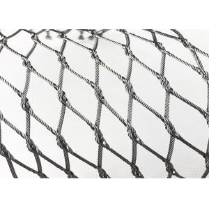 Stainless Steel Knotted Rope Mesh , Architectural Woven Metal Mesh