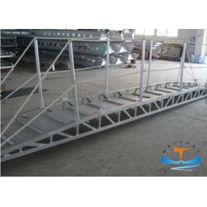 Bend Type Marine Boat Ladders 600mm Inside Width With Anti - Slip Strip