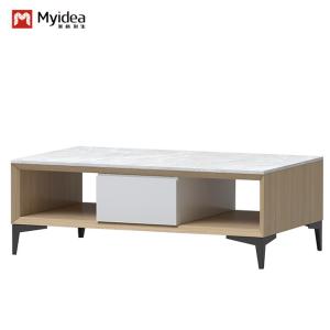 Cheap Modern Luxury Contemporary Wood Panel Support customization Coffee Tables Versatile Office &amp; Living Room Furniture With Marble For Tea &amp; Hotel Use for sale