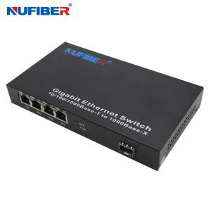 10/100/1000M 4-port Rj45+1 SFP port Fiber Optic Ethernet Switch media converter