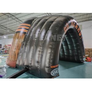 Cheap Custom PVC Black Event Advertising Bear Inflatable Football Tunnel Inflatable Bear Entrance For Football Game for sale