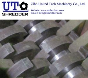 heavy duty crusher - Double Shaft Shredder D52160 - Rubber Tire, plastic Waste Recycling Equipment