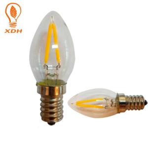 Warm White Candelabra LED Filament Bulb 2700K 2W C7 Night Light Bulb E12 E14