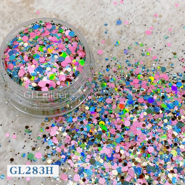 ODM PET Hexagonal Glitter Mix Sequin For Nails Christmas Halloween Craft In Bulk