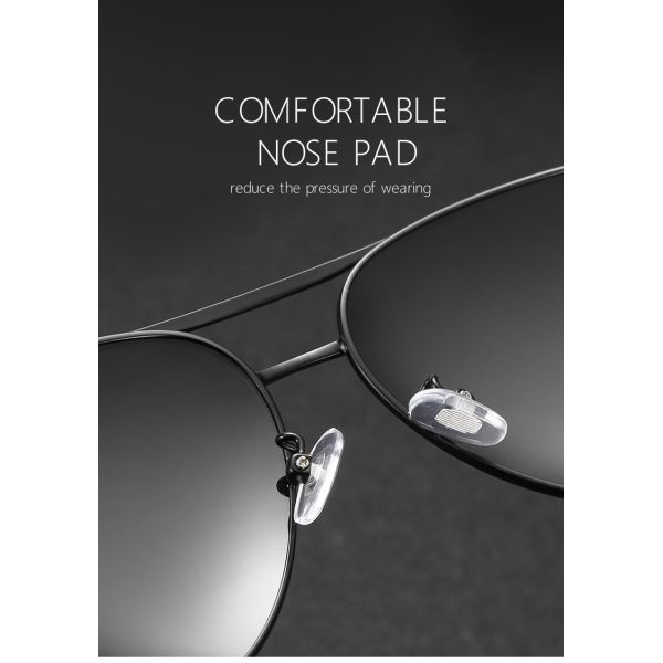 Memory Mens Metal Frame Sunglasses Spring Leg Fashion Polarized