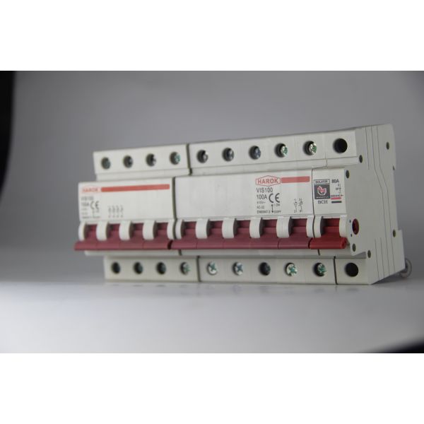 VIS100 Main Switch Isolator CE/RoHS Certified 100A Main Switch Isolator, 50/60