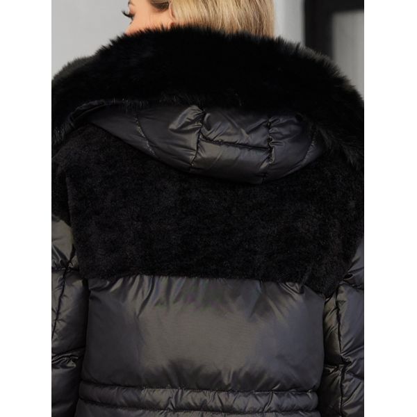 Bio Down Coat Functionality Real Fox Fur Coat Machine Washable Care Instructions For Girls And Women