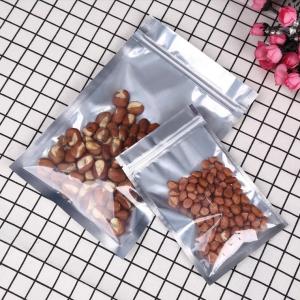One Side Clear One Side Aluminum Foil 3 Side Seal Flat Zipper Bag