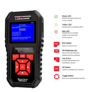Pc Konnwei Car Diagnostic Scanner / Obd2 And Can Scan Tool Emissions Test
