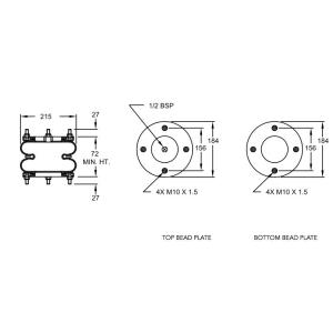 Cheap W01-R58-4055 DUNLOP Air Bag Spring SP1490/SP 918 FRUEHAUF F48054/M80A04 LOHR A06030604 for sale