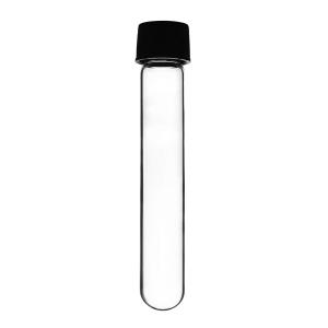 Borosilicate Glass Serological Test Tubes with Black Bakelite Screw Caps Silicon