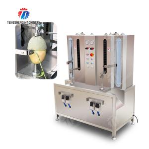 Melon and fruit double-head with single cutter peeling machine papaya chieh-qua pumpkin wax gourd Peeling & polishing processing production