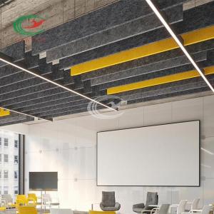 Nontoxic Odorless Soundproof Ceiling Board , Moistureproof Fabric Ceiling Panels