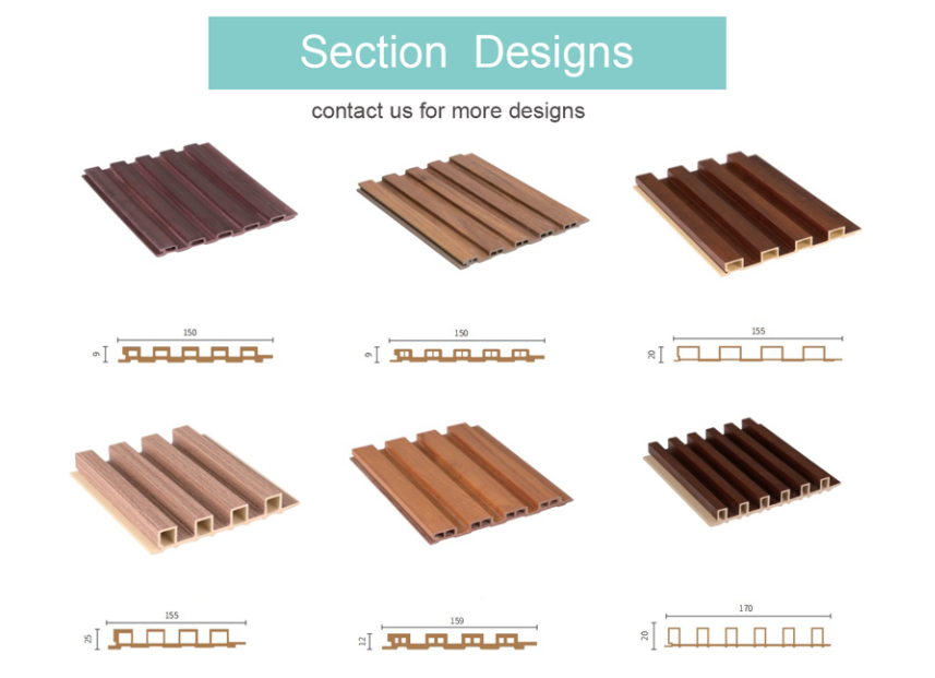 Customized Eco Friendly Indoor Irregular Grille Wpc Wall Panel 160x24 Cladding