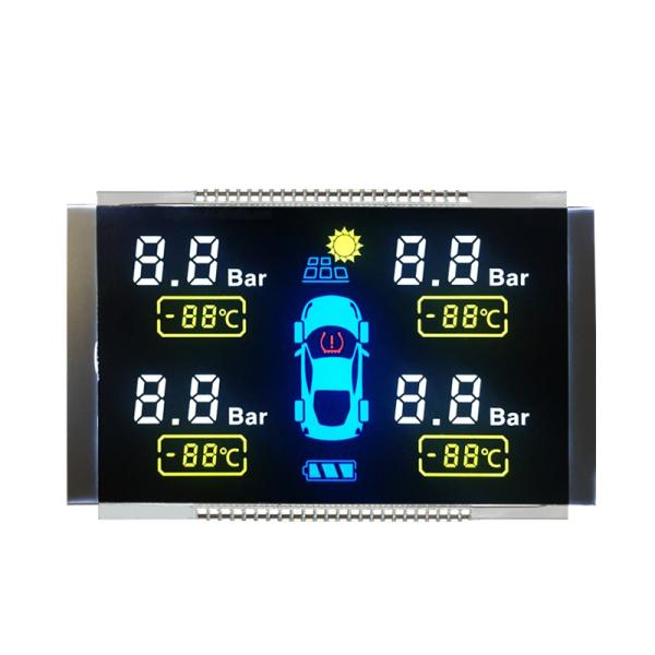 Quality Black Background 7 Segment Lcd Module For Tire Pressure Monitoring wholesale