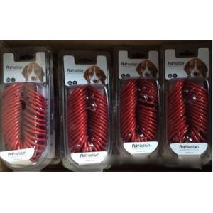 Safety orange lanyard spring coil with heavy duty snap hooks for attaching