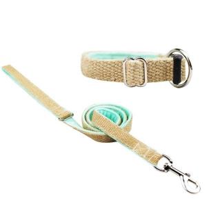 Nature Hemp Collar And Leash Set , Dog Collar Leash Combo 100% Cotton Material