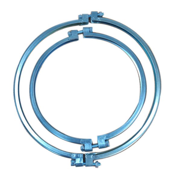 Slim 80mm Quick Connect Clamp Galvanised Clip Duct Fittings For Particle Conveying