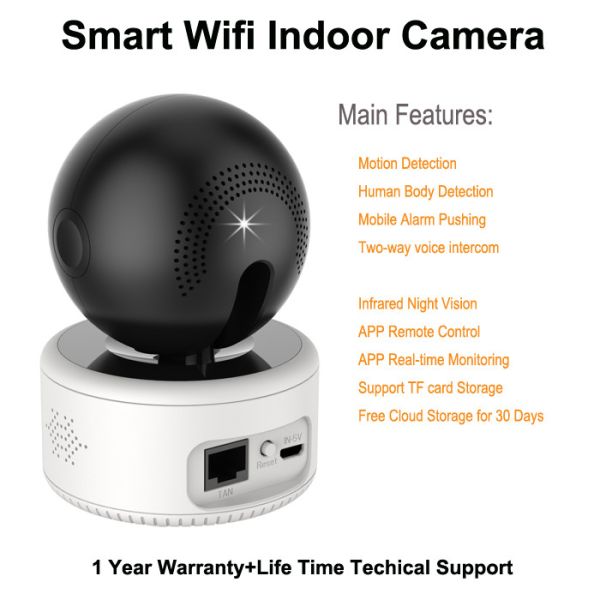 Quality 1080P Indoor Security 3.0MP Wireless Wifi Home Security Cameras wholesale