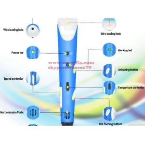 3D pens 2nd Generation LED Display DIY 3D Printer Pen With 3Color 9M ABS Arts 3d