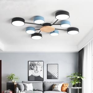 Modern living room LED lamp Nordic style bedroom LED wood ceiling flush mount