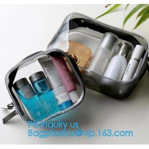 Promotion reusable clear printed transparent zipping storage cosmetic toiletry