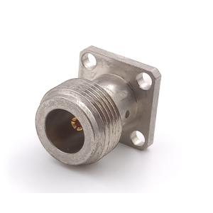 PCB Mounting N Type Rf Connector Female Flanged With 4 Holes With Micro - Stripe