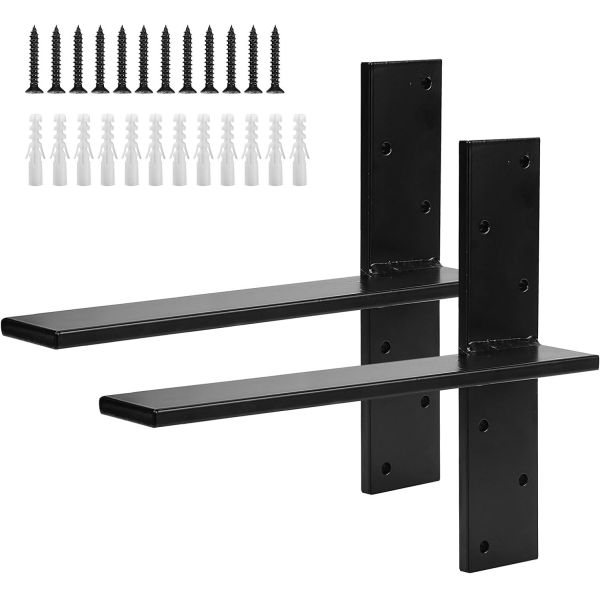 Quality Solid Heavy Duty Steel Floating Shelf Brackets with Stamping Punching Bending Process wholesale