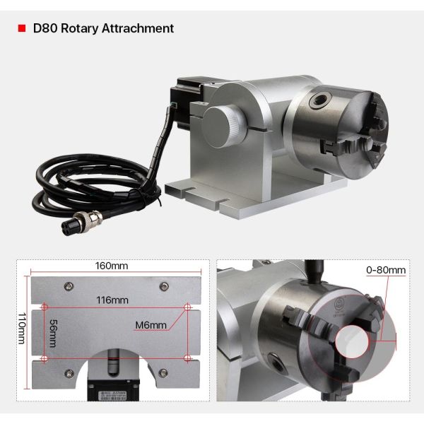 Laser Marking Machine Rotary CNC Axis