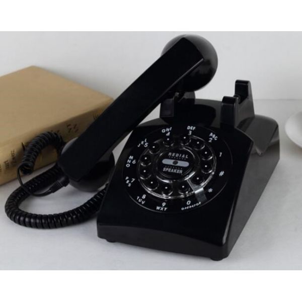 Black Corded Landline Phone Vintage Wall Phone With Recording Function