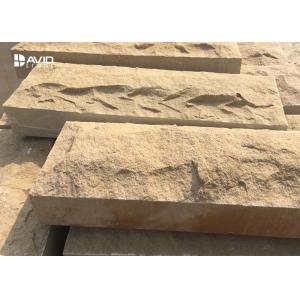 Chiselled Yellow Mushroom Sandstone Stone For Decoration Walls / Columns