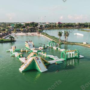 Cheap Inflatable Water Park With 100 Capacity For Lake Or Sea for sale