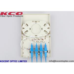 4 Port Indoor Fiber Optic Terminal Box with ABS+PC Material and SC/FC/ST/E2000