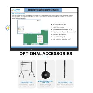 Big Size 98 Inch 4K LCD Interactive Smart Board Touch Panel Smart Screen for