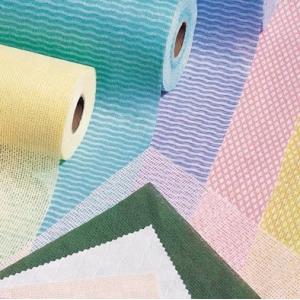 Cross Lapping Cupro Spunlace Non Woven Fabric Raw Material Spunlace Technology
