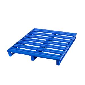Reinforced Transport Steel Pallet Double Faced Four Way Entry Stackable