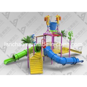 China Play Equipment Splash Water Playground Fiberglass Spray  With Kids Slide on sale