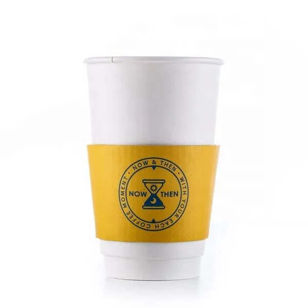 Eco Friendly Paper Cup Sleeve with Button