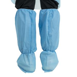 S&J CE OEM Waterproof Cleanroom White Blue Disposable Work Protection Boot Cover