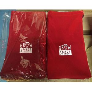 SMETA ISO14001 Packaging Drawstring Bags Custom Logo Printed 1C Velour Velvet